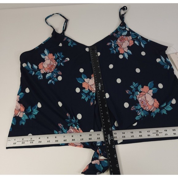 Blue Peach Floral Cami Set 2xl Secert Treasure Two Piece Tet 20W-22W tank shorts - Picture 7 of 12